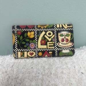 Mary Engelbreit Vintage Fabric Love Home Family Friends Checkbook Cover